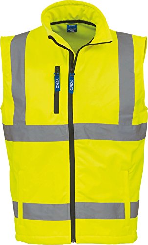 Yoko Herren yk050/HV006 Hi-Vis Softshell Weste Small gelb von Yoko