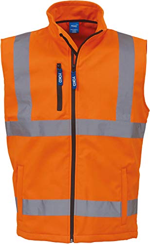 Yoko Herren yk050/HV006 Hi-Vis Softshell Weste XXL Orange von Yoko