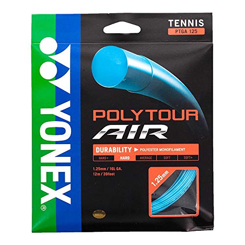 Yonex Poly Tour Air 12M Blau Tennis Saitenset 12m Monofil Blau 1,25 von YONEX