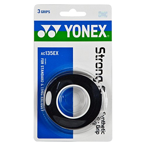 Yonex AC 135 Strong Griffband (3er Pack) Black für Tennis, Squash und Badminton von YONEX