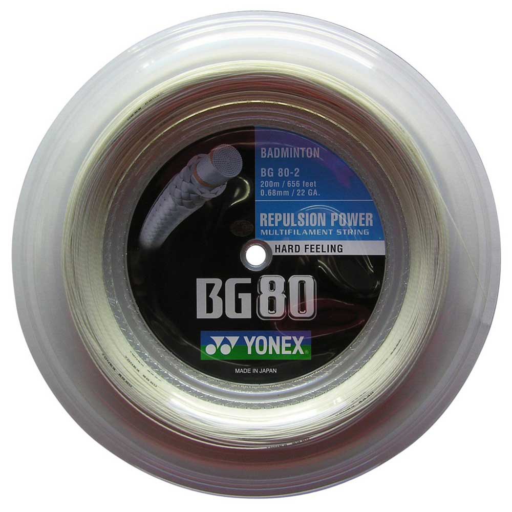 Yonex Bg 80 200 M Badminton Reel String Weiß 0.68 mm von Yonex