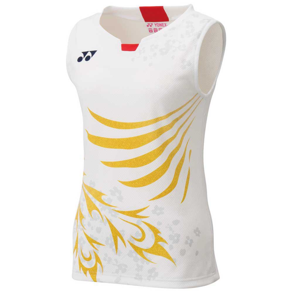 Yonex Japan Team Sleeveless T-shirt Weiß XL Frau von Yonex