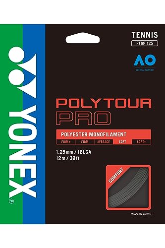 Yonex Saitenset Poly Tour Pro, Schwarz, 12 m, 0195220121000010 von YONEX