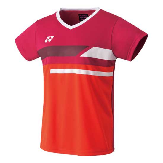 Yonex Team Short Sleeve Polo Rot M Frau von Yonex