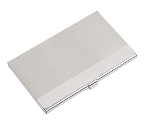 Visitenkartenetui, Edelstahl-Ausweishüllen Organizer-Etui Box für Männlich Weiblich Kreditkarten Silber von Yongbest