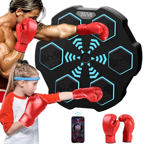 Bluetooth Musik Boxing Machine, Intelligente Boxmaschine Zur Wandmontage für Heimübungen Dekompression Boxen, Boxen Training Geräte für Erwachsene und Kinder von Yopyuenn