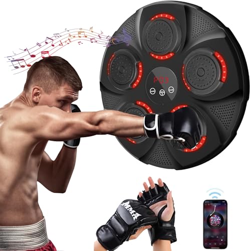 Yopyuenn Bluetooth Musik Boxing Machine mit Boxhandschuhen,Heimübungen Dekompression Boxen, Boxen Training Geräte für Erwachsene und Kinder von Yopyuenn