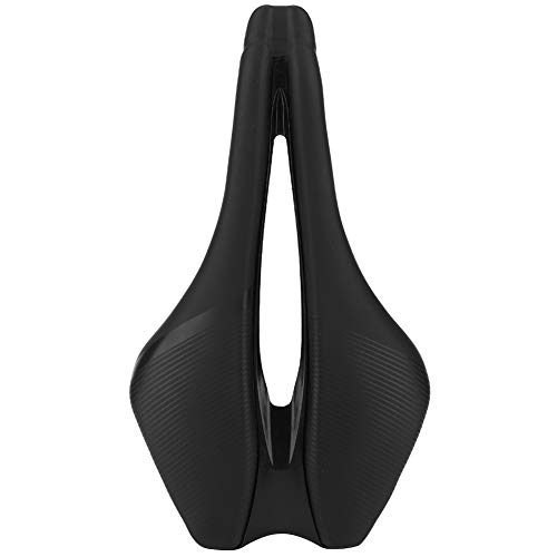 EC90 Weiches und Bequemes Fahrradsattelkissen, Black Line Universeller Stoßdämpfender Mountainbike-Sitz mit Reflektierendem Streifen für Straßenfahrten von Yosoo Health Gear