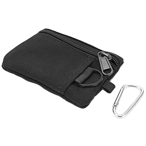 Yosoo Health Gear Outdoor EDC Molle Pouch Wallet Mini Portable Key Card Case Bag Coin Purse mit Taktik Taillenreißverschluss Kompakte Tasche Multifunktionales Kleines Holster (Schwarz) von Yosoo Health Gear