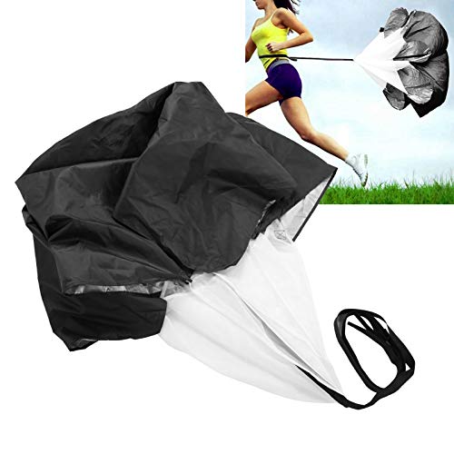 Running Speed ​​Chute Running Parachute, Widerstandstrainer Zur Verbesserung der Sprintgeschwindigkeit, Agilität, Fußball Drag Fallschirm, Geschwindigkeitstraining für Kinder und(Schwarz) von Yosoo Health Gear