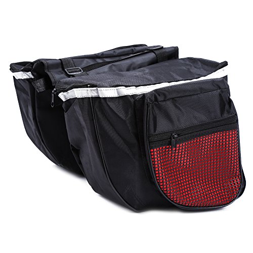 Yosoo Health Gear Fahrrad Gepäckträgertaschen, Fahrrad Rücksitztasche, 25l Fahrrad-fahrradträger Hinten Rücksitz Heckträger Kofferraum Doppelpacktasche von Yosoo Health Gear
