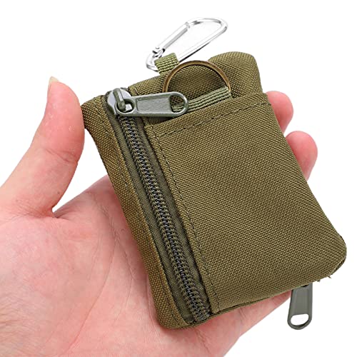 Yosoo Health Gear Outdoor EDC Molle Pouch Wallet Mini Portable Key Card Case Bag Coin Purse mit Taktik Taillenreißverschluss Kompakte Tasche Multifunktionales Kleines Holster (Grün) von Yosoo Health Gear