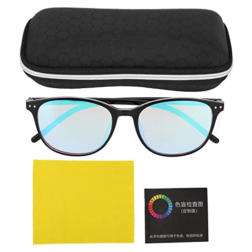 Yosoo Health Gear Rot-Grün-Blindheitsbrille, Farbenblinde Brille mit Vollrahmen, Verbessert die Sicht, Hohe Durchlässigkeit, Schutz, Klar, für Leichte, Mittelschwere Blindheit, für den Innen von Yosoo Health Gear