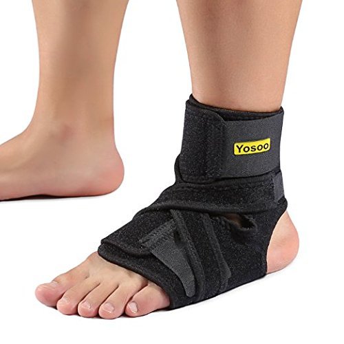Yosoo Knöchelbandage Fußbandage Atmungsaktive Einstellbare Sprunggelenk Unterstützung für Arthritis Verstauchungen und Sport für Rechter und Linker Fuß Damen und Herren von Yosoo