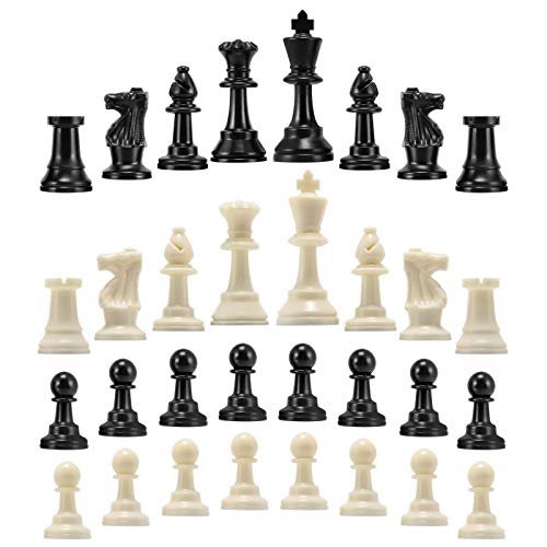 Yosoo Health Gear Nur 32 Stück Schachfiguren, Schachfiguren-Schachspielersatz, Standard-Turnierschachfiguren(Large-77mm) von Yosoo Health Gear
