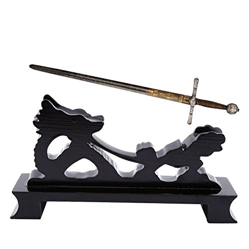 Yosoo Präsentationsständer in Form eines chinesischen Drachens, für Katana-, Ninja-, Samurai-Schwert, Halterung/Ständer für Schwert, 30 – 60 cm, Schwarz von Yosoo