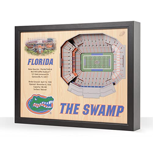 NCAA Florida Gators 25-lagige Stadionviews 3D-Wandkunst von YouTheFan