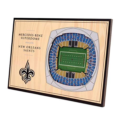 NFL New Orleans Saints Unisex New Orleans SaintsDesktop Stadion View, Holzmaserung, Desktop von YouTheFan
