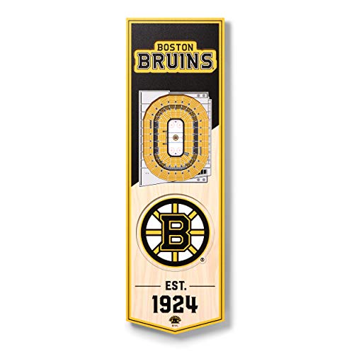 NHL Boston Bruins – TD Garden 3D-Banner, Teamfarben, 15,2 x 48,3 cm von YouTheFan