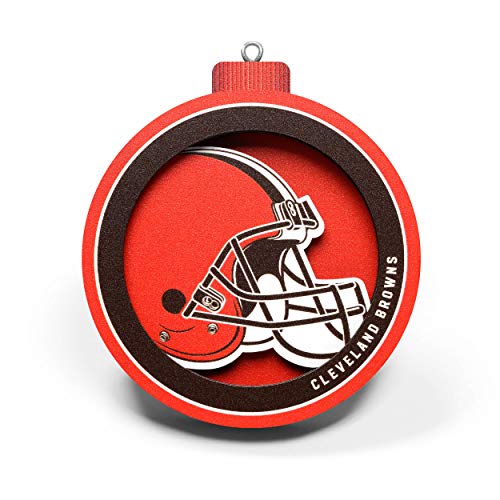 YouTheFan Cleveland Browns 3D-Logo-Serie, Teamfarben, Large von YouTheFan