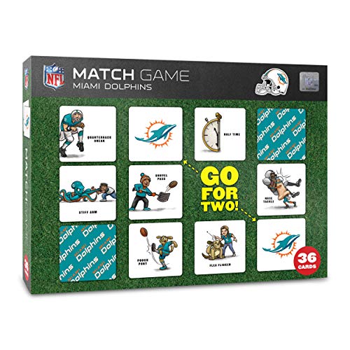 YouTheFan Memory Match Miami Dolphins NFL Spiel, Teamfarben, Medium von YouTheFan
