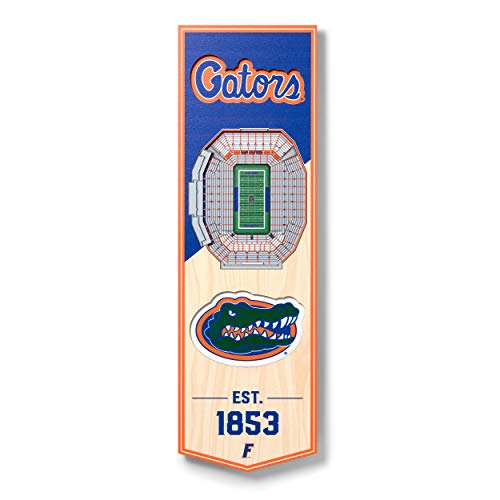 YouTheFan NCAA Florida Gators 3D-Stadion-Banner – 15,2 x 48,2 cm von YouTheFan