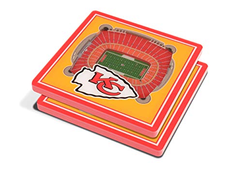 YouTheFan NFL Kansas City Chiefs 3D StadiumView Untersetzer – Pfeilspitzen-Stadion von YouTheFan