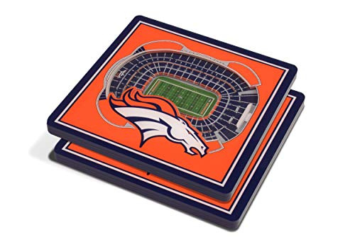 YouTheFan NFL Denver Broncos 3D StadiumView Untersetzer – Mile High Stadium von YouTheFan