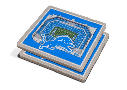 YouTheFan NFL Detroit Lions 3D StadiumView Untersetzer – Ford Field von YouTheFan