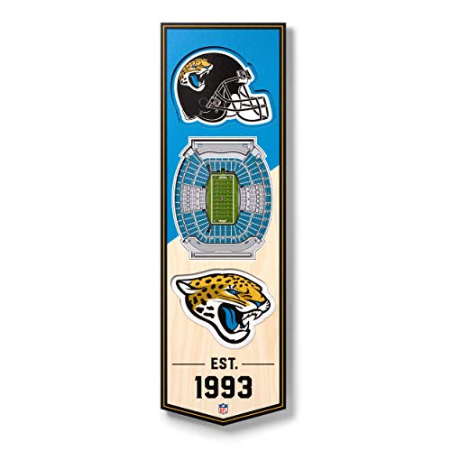 YouTheFan NFL Jacksonville Jaguars 3D Stadionbanner 15,2 x 48,3 cm-TIAA Bankfeld, Team-Farben, Einheitsgröße von YouTheFan