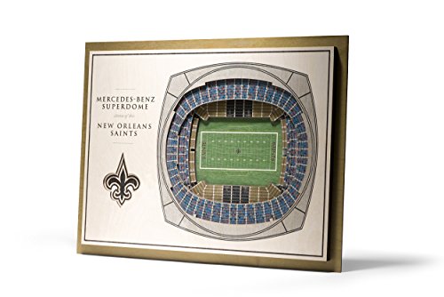 YouTheFan NFL New Orleans Saints 5-lagige StadiumView 3D Wandbild, Holz, Einheitsgröße von YouTheFan