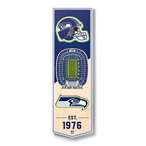 YouTheFan NFL Seattle Seahawks 3D Stadionbanner 15,2 x 48,3 cm-CenturyLink Field, Team-Farben, Einheitsgröße von YouTheFan
