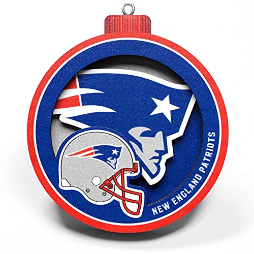 YouTheFan New England Patriots 3D-Logo-Serie, Teamfarben, Large von YouTheFan