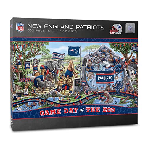 YouTheFan New England Patriots Game Day at The Zoo Puzzle mit 500 Teilen, Teamfarben, Pieces von YouTheFan