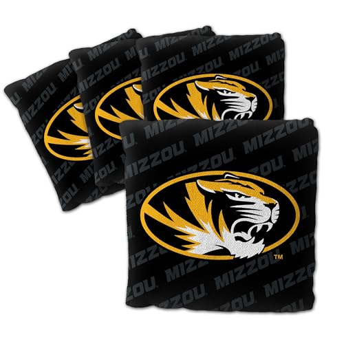 YouTheFan Unisex-Erwachsene Black Cornhole Bags – 4 Stück, Missouri Tigers-Schwarz, Einheitsgröße von YouTheFan