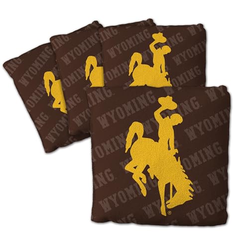 YouTheFan Unisex-Erwachsene Brown Cornhole Bags – 4 Stück, Wyoming Cowboys-Braun, Einheitsgröße von YouTheFan