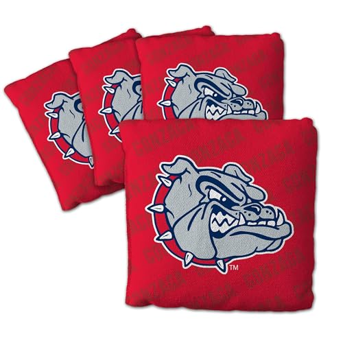 YouTheFan Unisex-Erwachsene Bulldogs-Red Cornhole Bags – 4 Stück, Gonzaga Bulldoggen, Rot, Einheitsgröße von YouTheFan