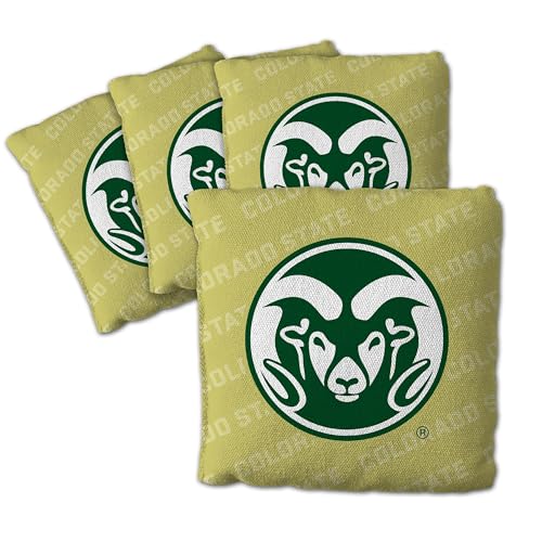 YouTheFan Unisex-Erwachsene Colorado State Rams-Gold Cornhole Bags – 4 Stück, Einheitsgröße von YouTheFan