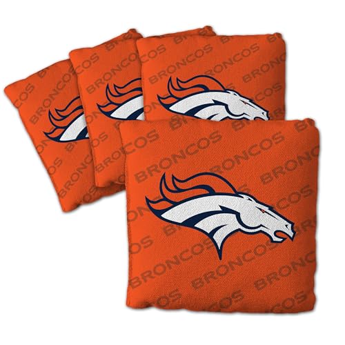YouTheFan Unisex-Erwachsene Denver Broncos-Orange Cornhole Bags – 4 Stück, Einheitsgröße von YouTheFan