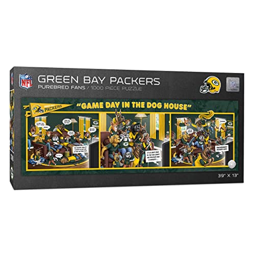YouTheFan Unisex-Erwachsene Green Bay Packers Game Day in The Dog House Puzzle, 1000 Teile, Team-Farben von YouTheFan