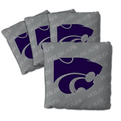 YouTheFan Unisex-Erwachsene Grey Cornhole Bags – 4 Stück, Kansas State Wildcats-Grau, Einheitsgröße von YouTheFan