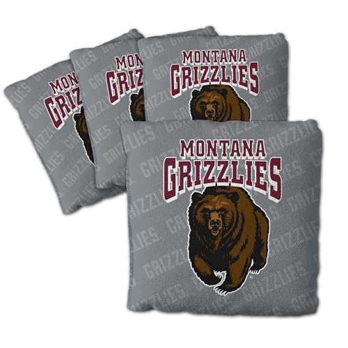 YouTheFan Unisex-Erwachsene Grey Cornhole Bags – 4 Stück, Montana Grizzlies-Grau, Einheitsgröße von YouTheFan