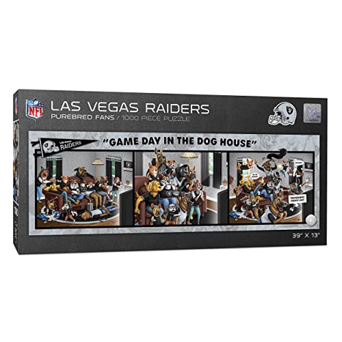 YouTheFan Unisex-Erwachsene Las Vegas Raiders Game Day in The Dog House Puzzle, 1000 Teile, Team-Farben von YouTheFan