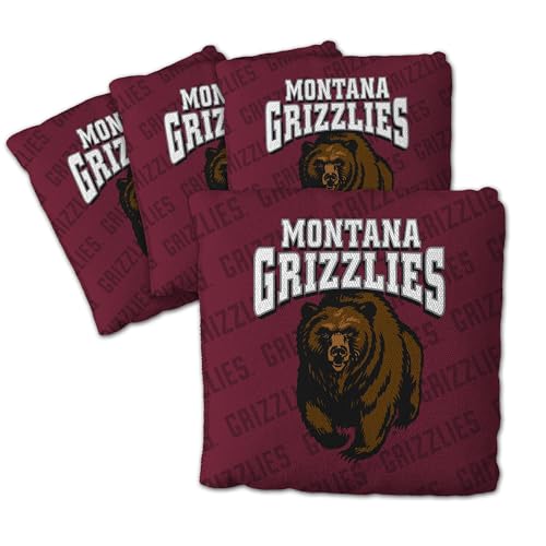 YouTheFan Unisex-Erwachsene Maroon Cornhole Bags – 4 Stück, Montana Grizzlies-Kastanienbraun, Einheitsgröße von YouTheFan