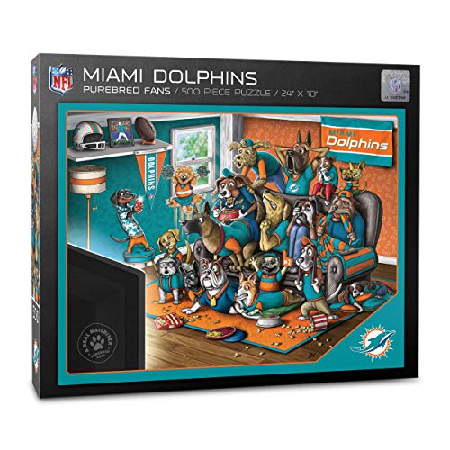 YouTheFan Unisex-Erwachsene Miami Dolphins Purebred Fans Puzzle mit 500 Teilen – A Real Nailbiter, Team-Farben, Piece von YouTheFan