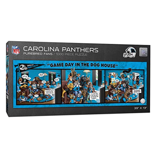 YouTheFan Unisex-Erwachsene NFL Carolina Panthers Game Day in The Dog House – Puzzle mit 1000 Teilen, Team-Farben von YouTheFan