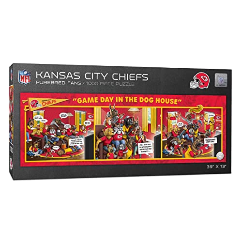 YouTheFan Unisex-Erwachsene NFL Kansas City Chiefs Game Day in The Dog House – 1000 Teile Puzzle, Teamfarben von YouTheFan
