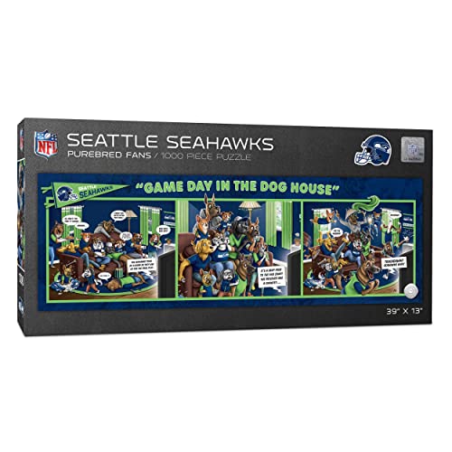 YouTheFan Unisex-Erwachsene NFL Seattle Seahawks Game Day in The Dog House – 1000 Teile Puzzle, Team-Farben von YouTheFan