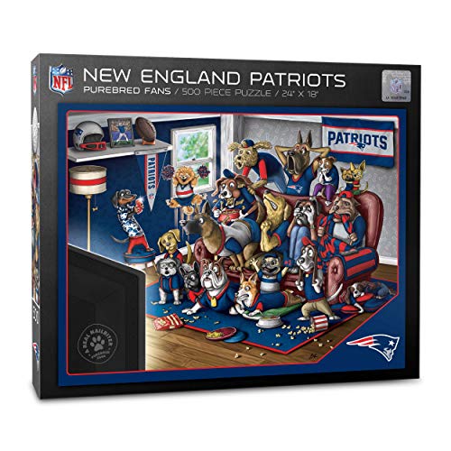 YouTheFan Unisex-Erwachsene New England Patriots Purebred Fans Puzzle A Real Nailbiter, 500 Teile, Team-Farben, Piece von YouTheFan