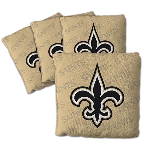YouTheFan Unisex-Erwachsene New Orleans Saints-Gold Cornhole Bags – 4 Stück, Einheitsgröße von YouTheFan